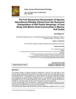 The Full Hierarchical Structuration of Species