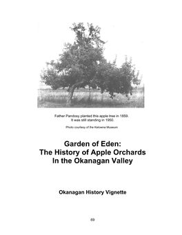 Garden of Eden: the History of Apple Orchards in the Okanagan Valley