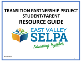 Transition Partnership Project Parent Resource Guide