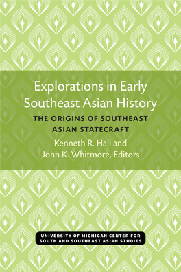 The Origins of Southeast Asian Statecraft