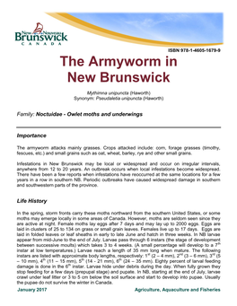 The Armyworm in New Brunswick