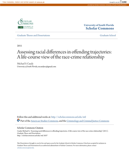 Assessing Racial Differences in Offending Trajectories: a Life-Course View of the Race-Crime Relationship Michael S