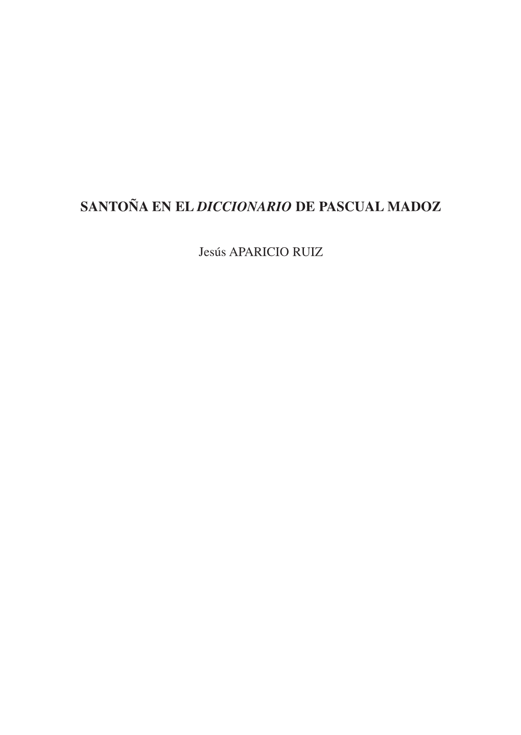 Santoña En El Diccionario De Pascual Madoz