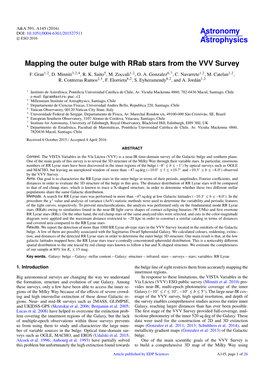 Mapping the Outer Bulge with Rrab Stars from the VVV Survey F