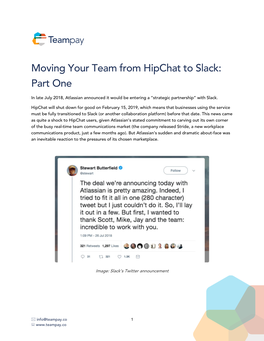 Moving Your Team from Hipchat to Slack: Part One