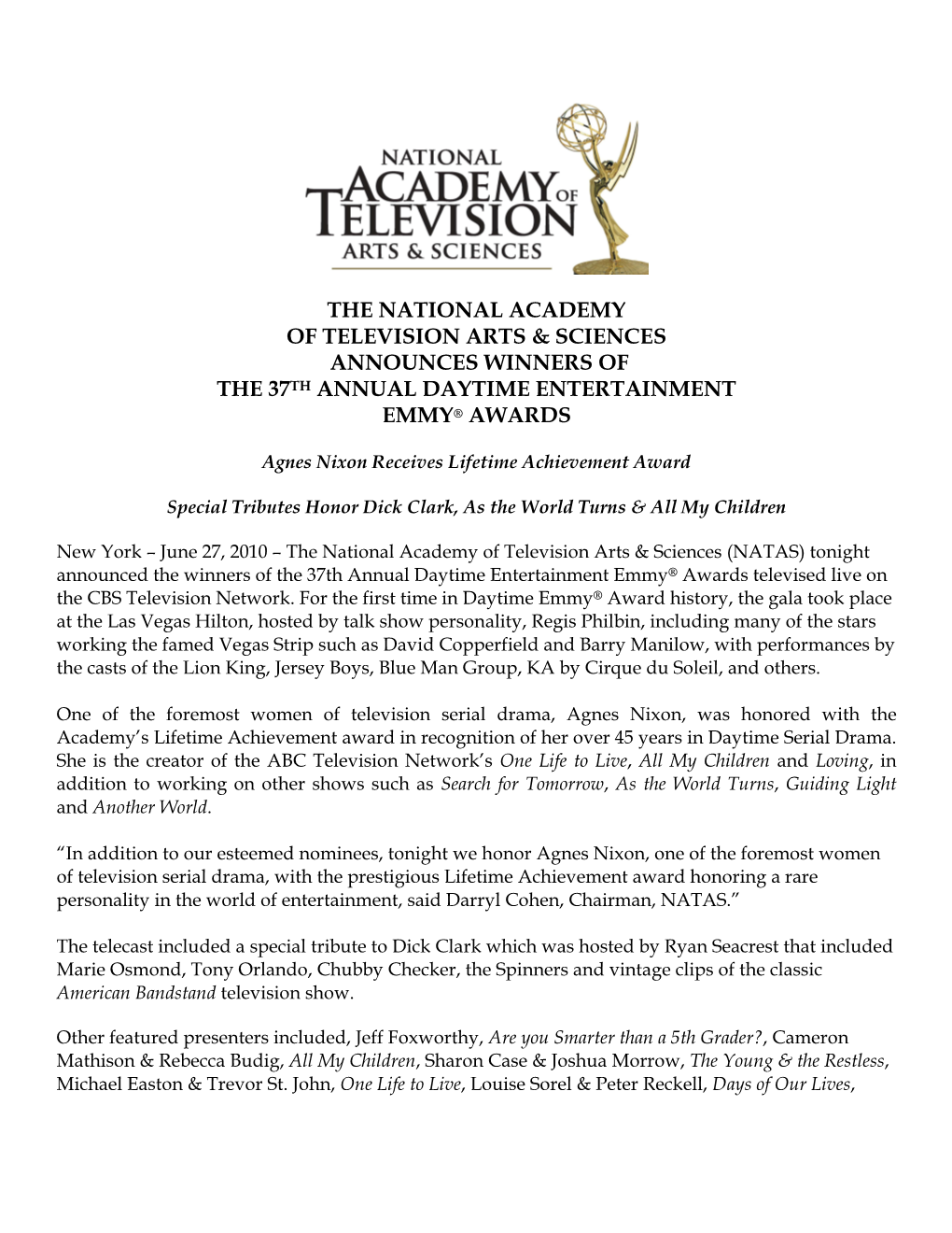 The National Academy of Television Arts & Sciences