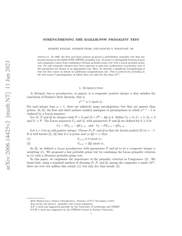 Strengthening the Baillie-Psw Primality Test