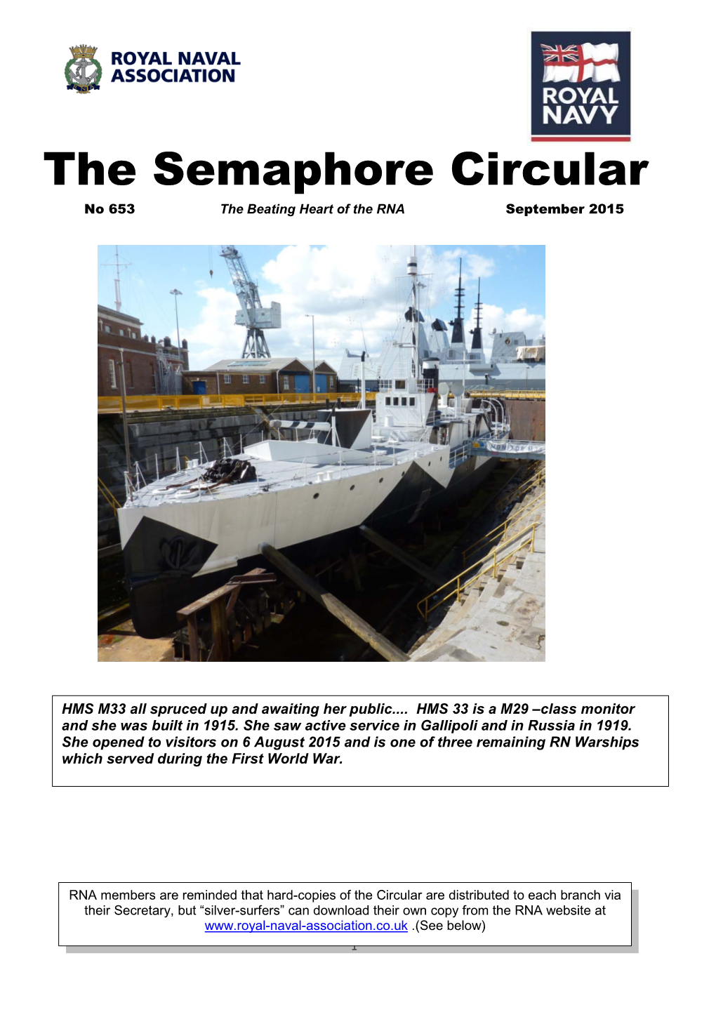 The Semaphore Circular No 653 the Beating Heart of the RNA September 2015