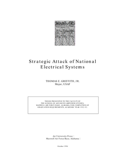 Strategic Attack of National Electrical Systems