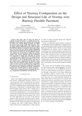 Effect of Taxiway Configuration on the Design and Structural Life Of