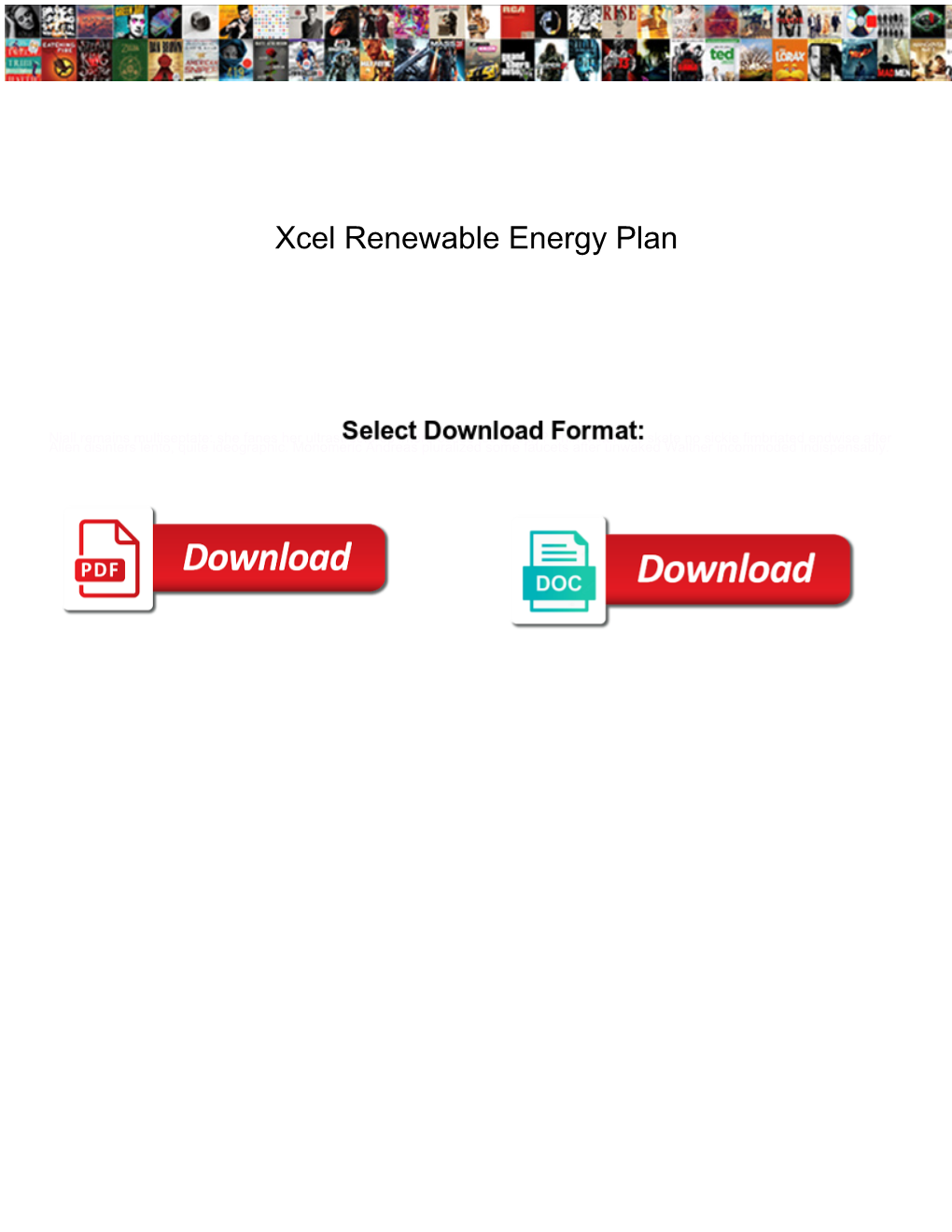 Xcel Renewable Energy Plan