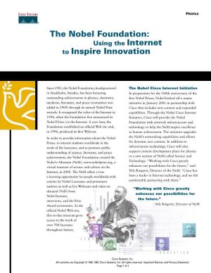 The Nobel Foundation: to Inspire Innovation