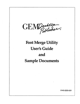 Font Merge Utility Sample Documents