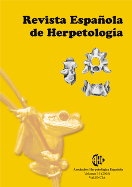 Revista Española De Herpetología 2005 V Ol. 19