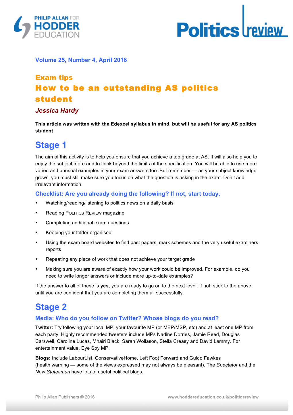 Exam Tips: How to Be an Outstanding AS Politics Student