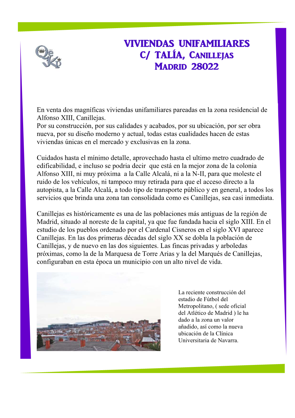 VIVIENDAS UNIFAMILIARES C/ TALÍA, Canillejas Madrid 28022