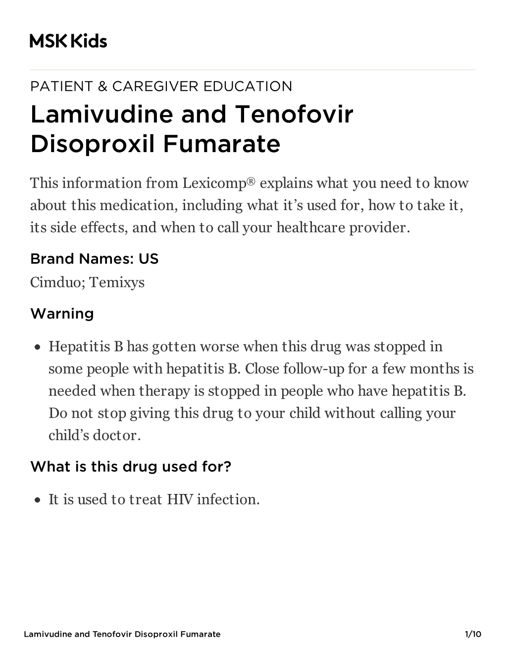 Lamivudine and Tenofovir Disoproxil Fumarate