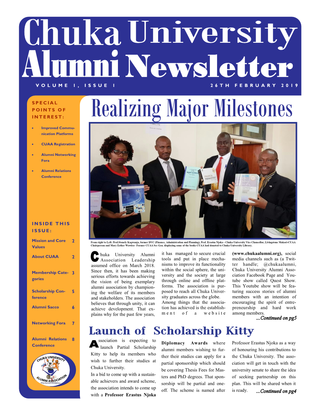 Alumni Newsletter Page 3 Volume 1, Issue 1