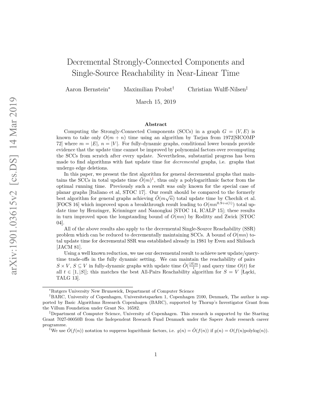 Linear Time Algorithm for Maintaining Sccs