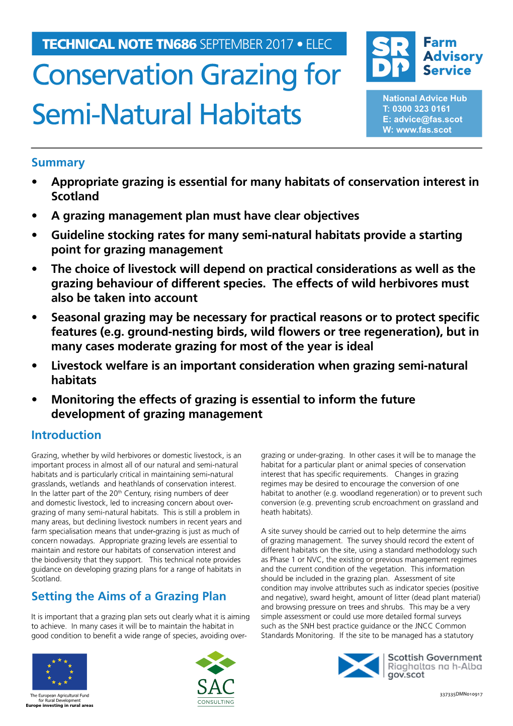 Conservation Grazing for Semi-Natural Habitats