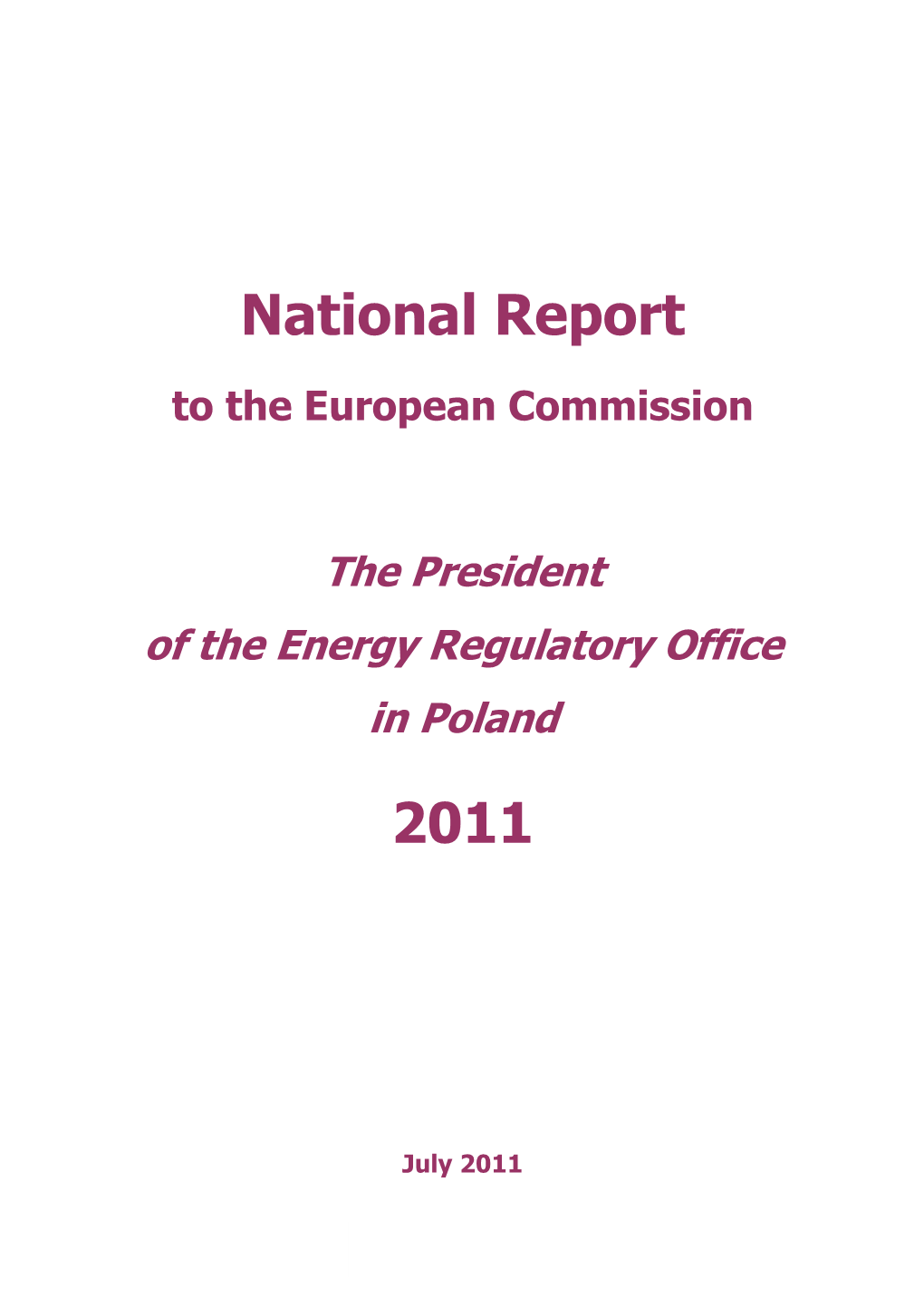 National Report 2011