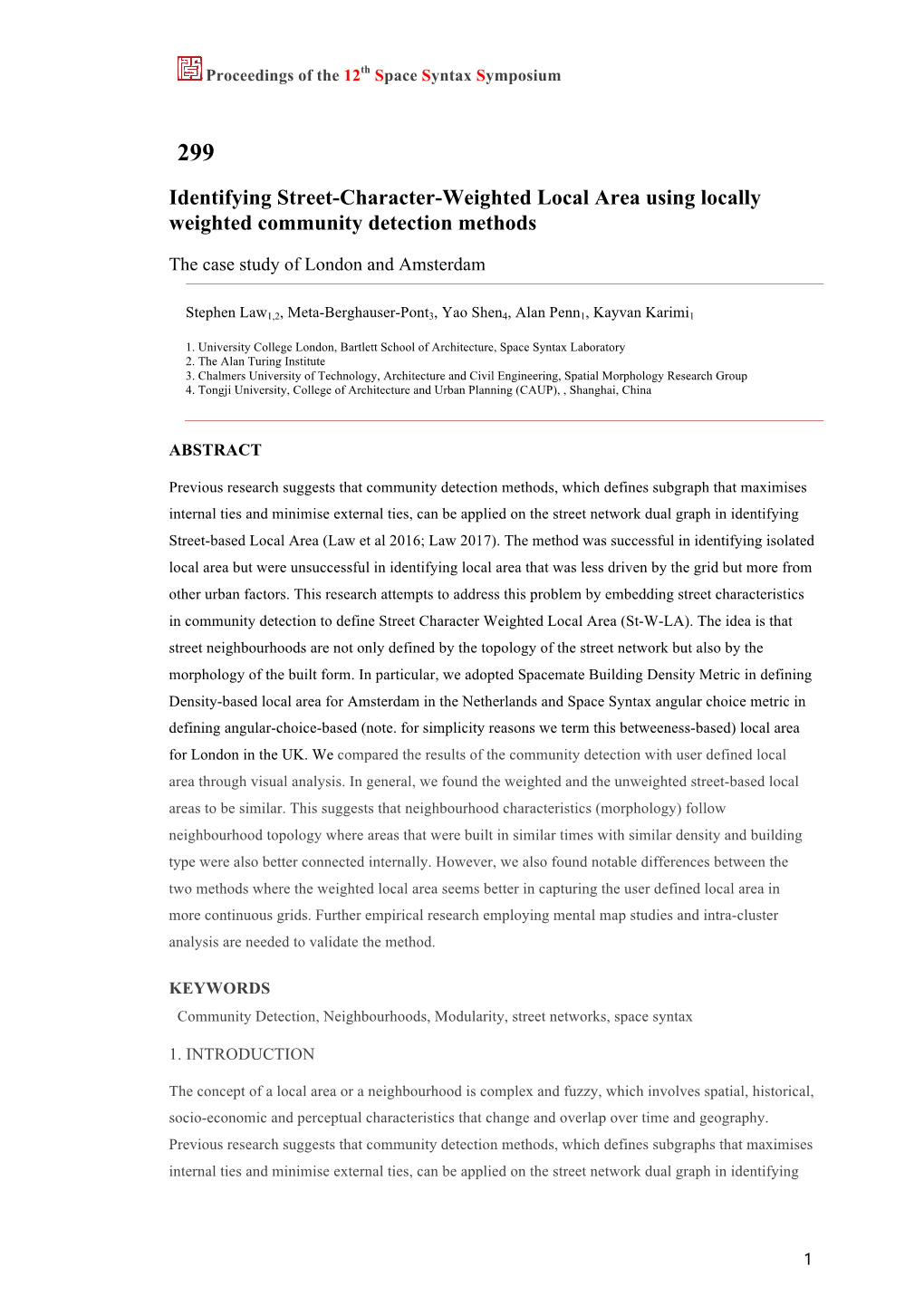 Identifying Street-Character-Weighted Local Area Using Locally Weighted Community Detection Methods