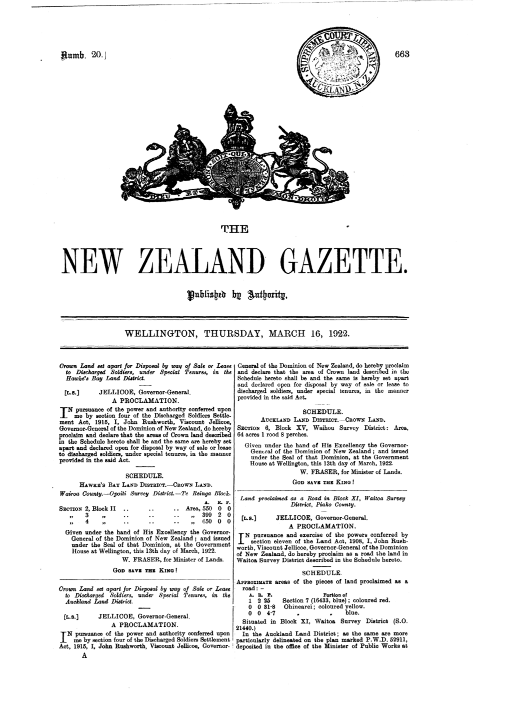 New Zealand· Gazette