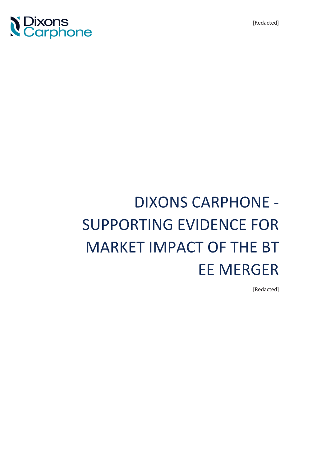 Dixons Carphone Supporting Evidence