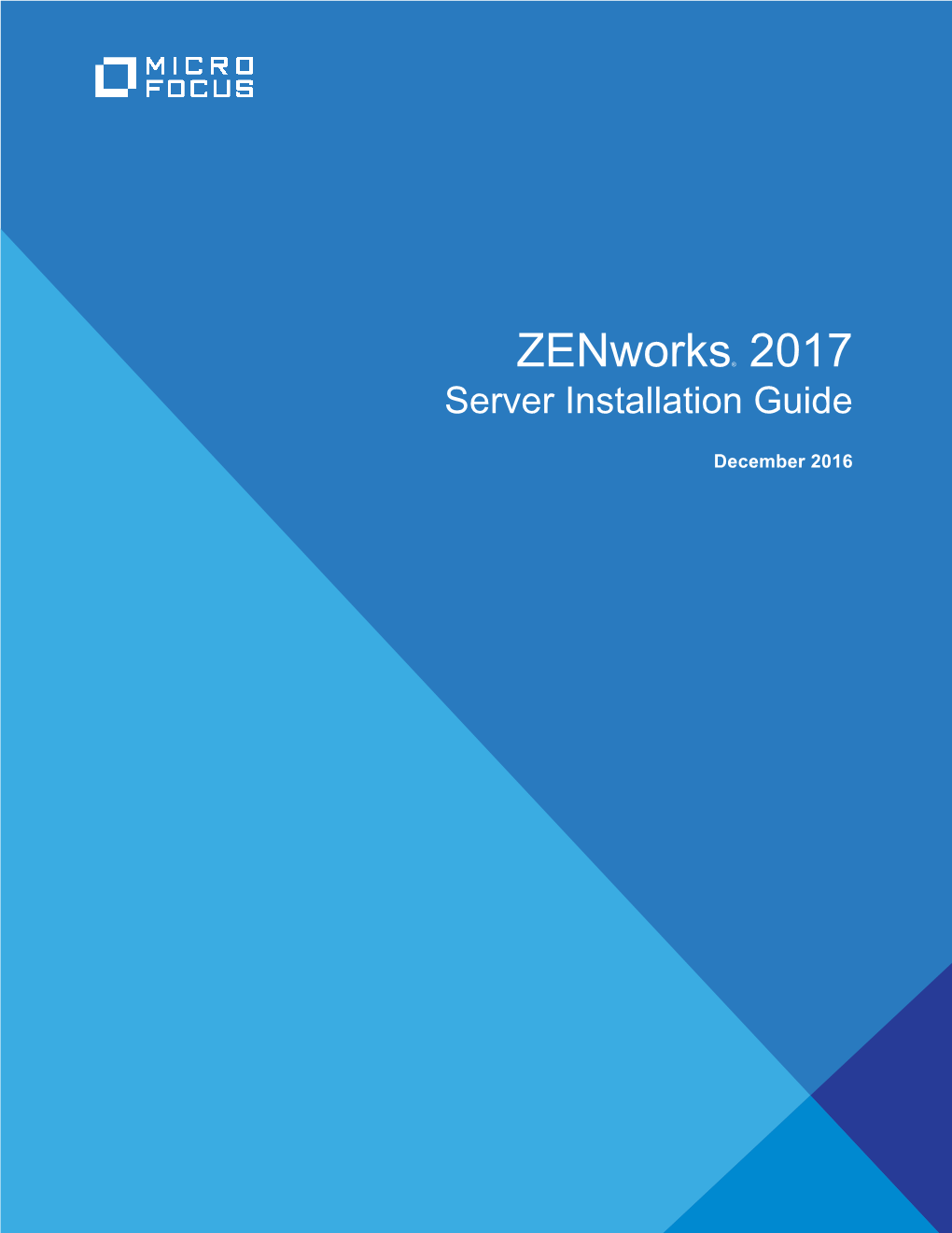 Zenworks Server Installation Guide