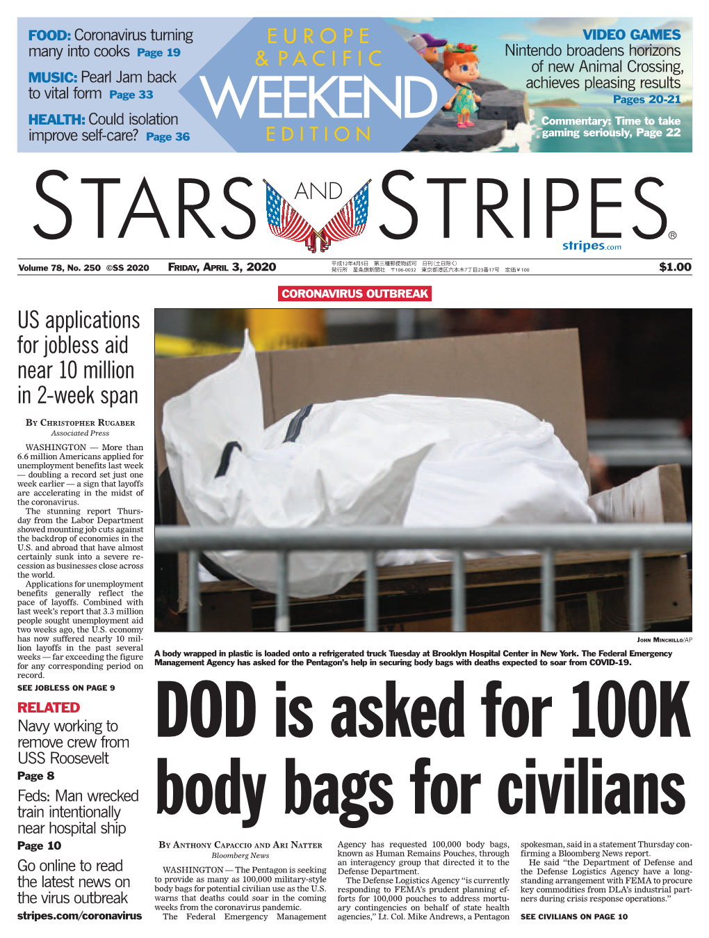 DOD Is Asked for 100K Body Bags for Civilians