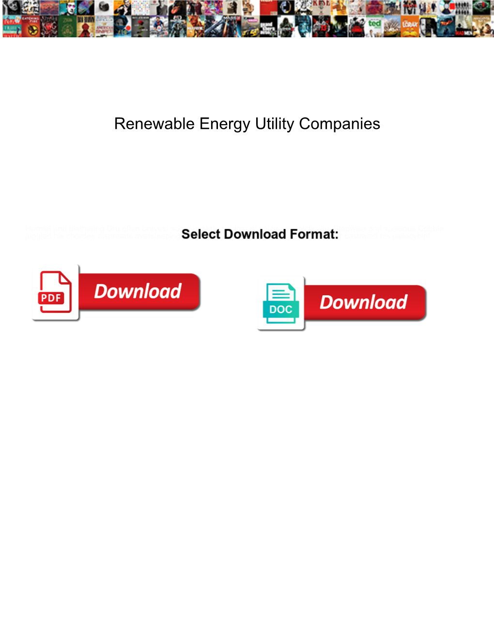 Renewable Energy Utility Companies