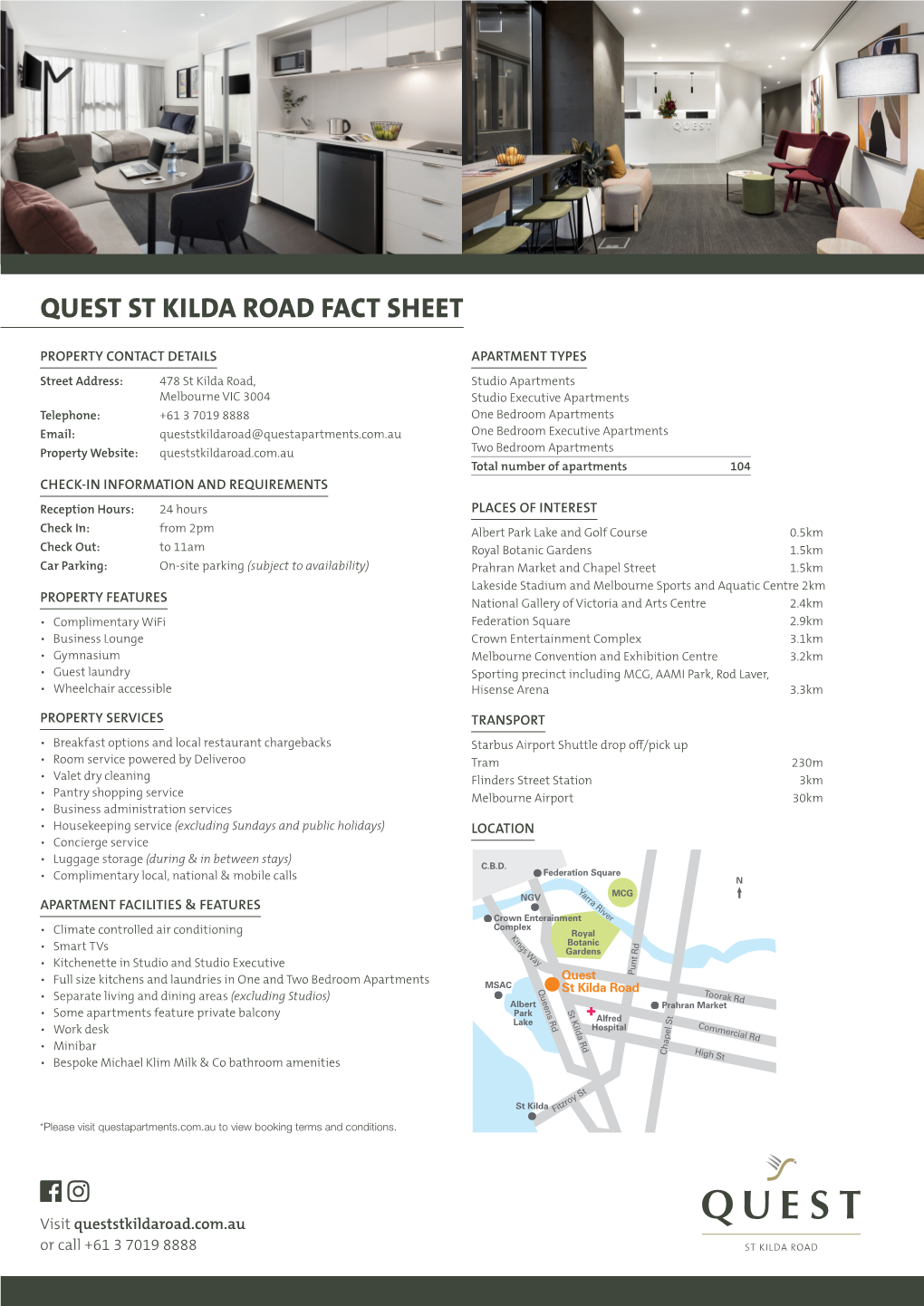 Quest St Kilda Road Fact Sheet