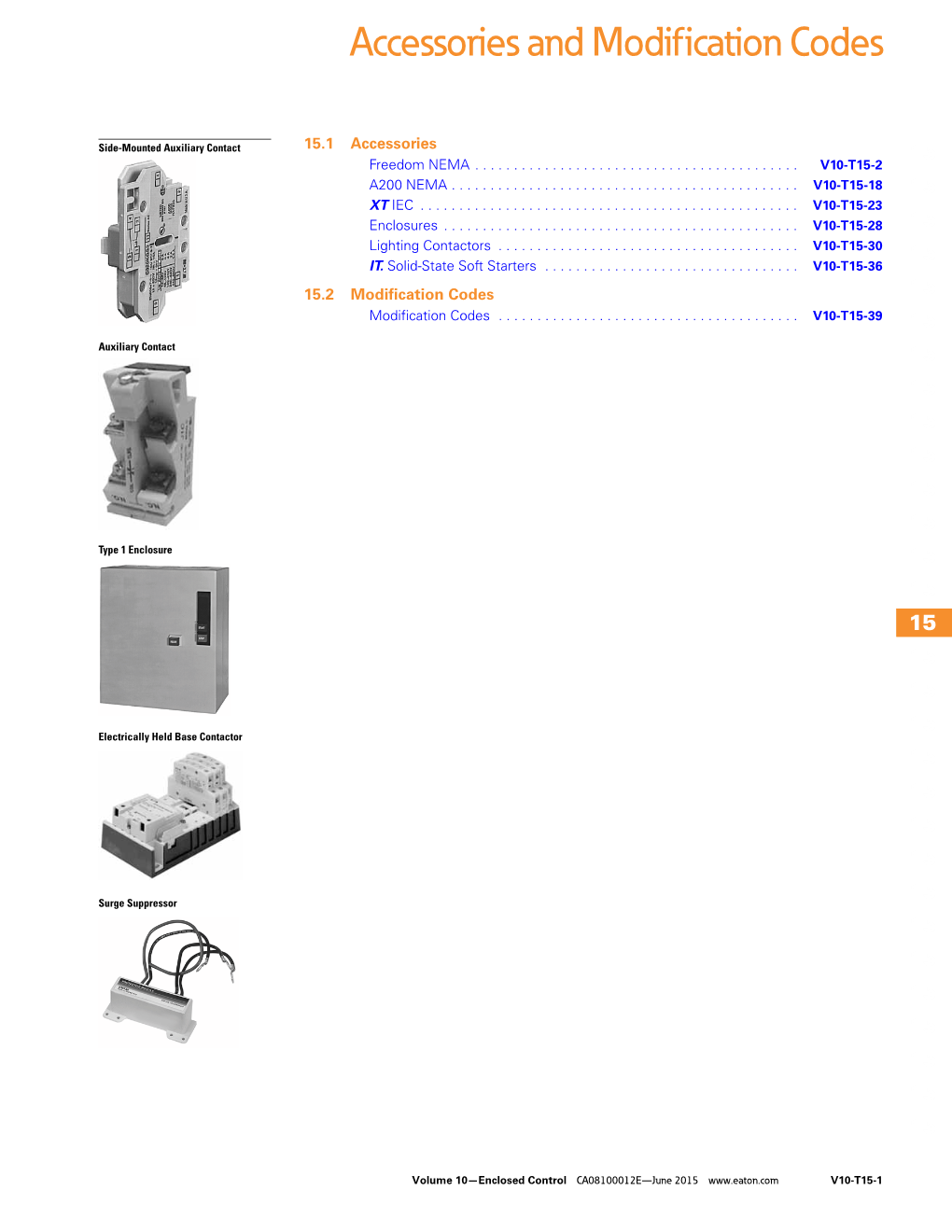 Accessories and Modification Codes