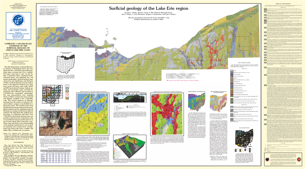 Surficial Geology of the Lake Erie Region