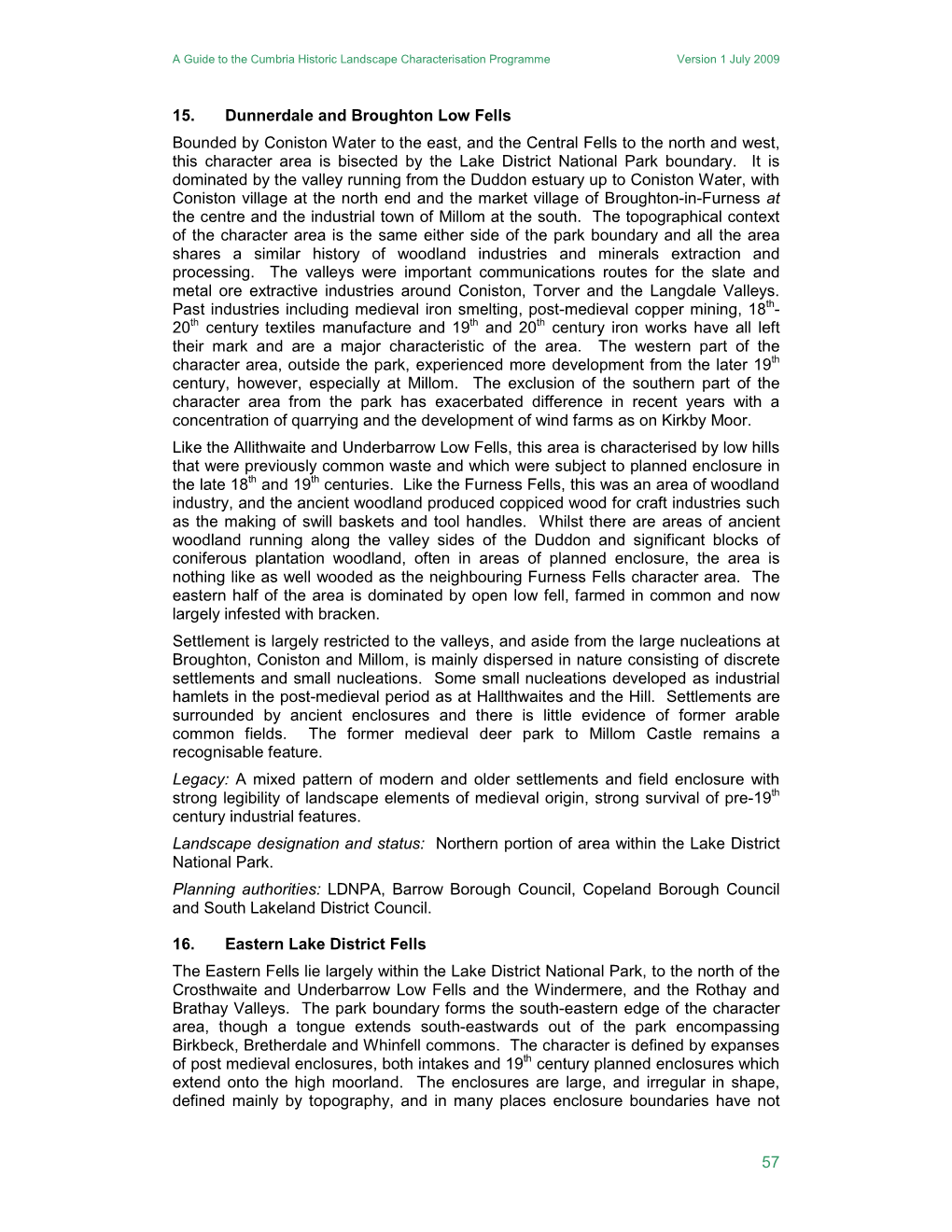 LD216 Cumbria Historic Landscape Characterisation