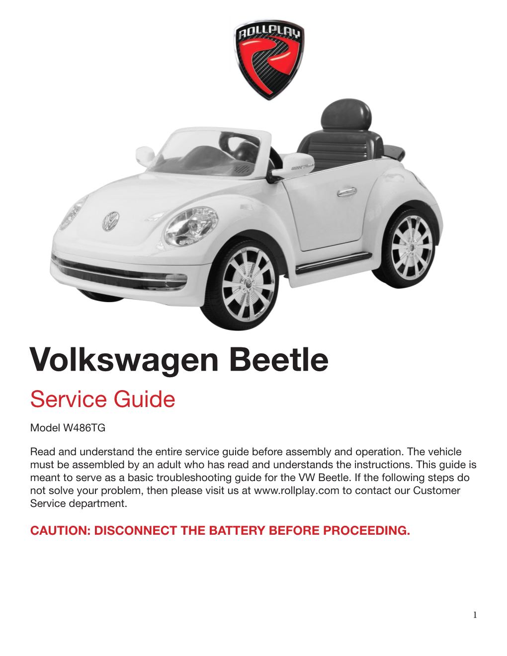 Volkswagen Beetle Service Guide