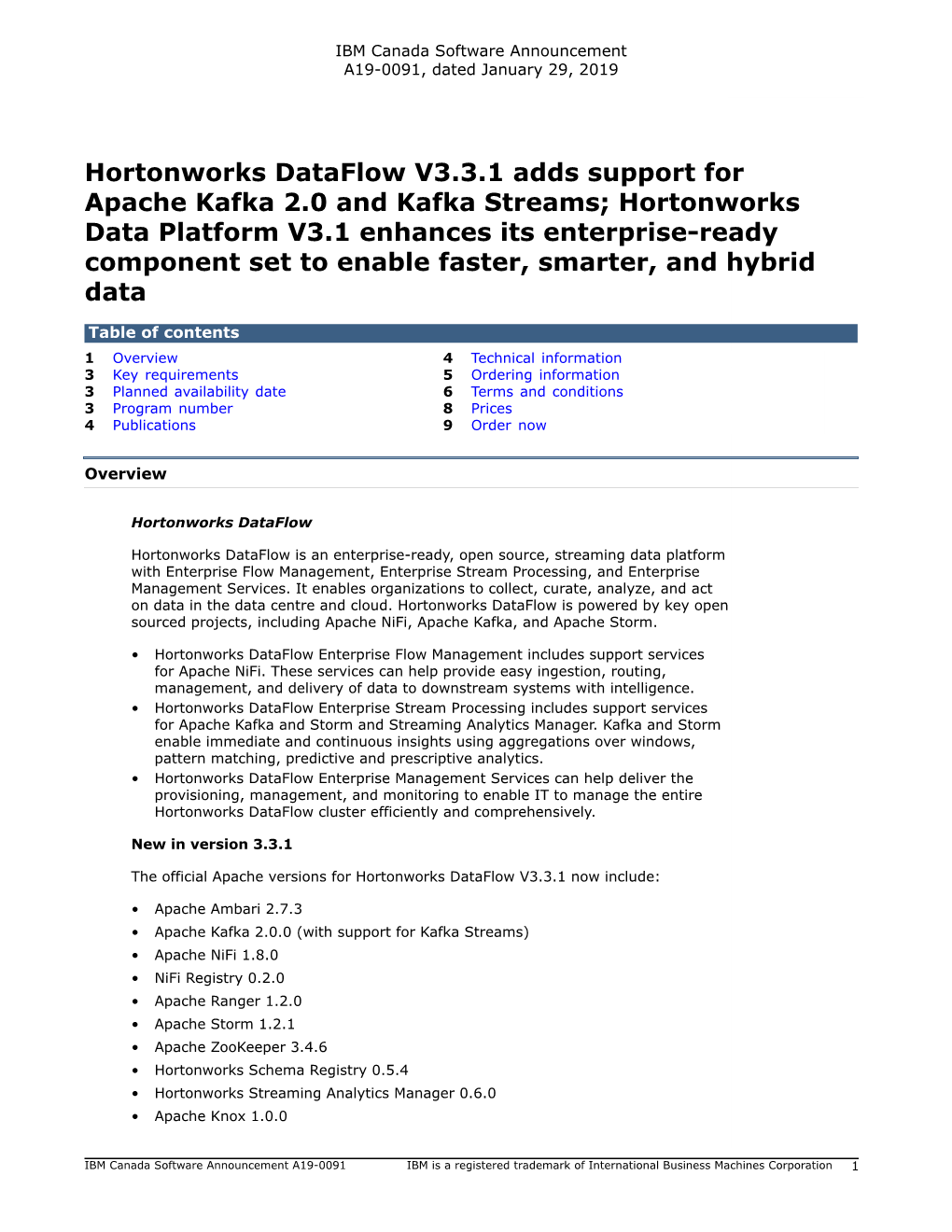 Hortonworks Dataflow V3.3.1 Adds Support for Apache Kafka 2.0