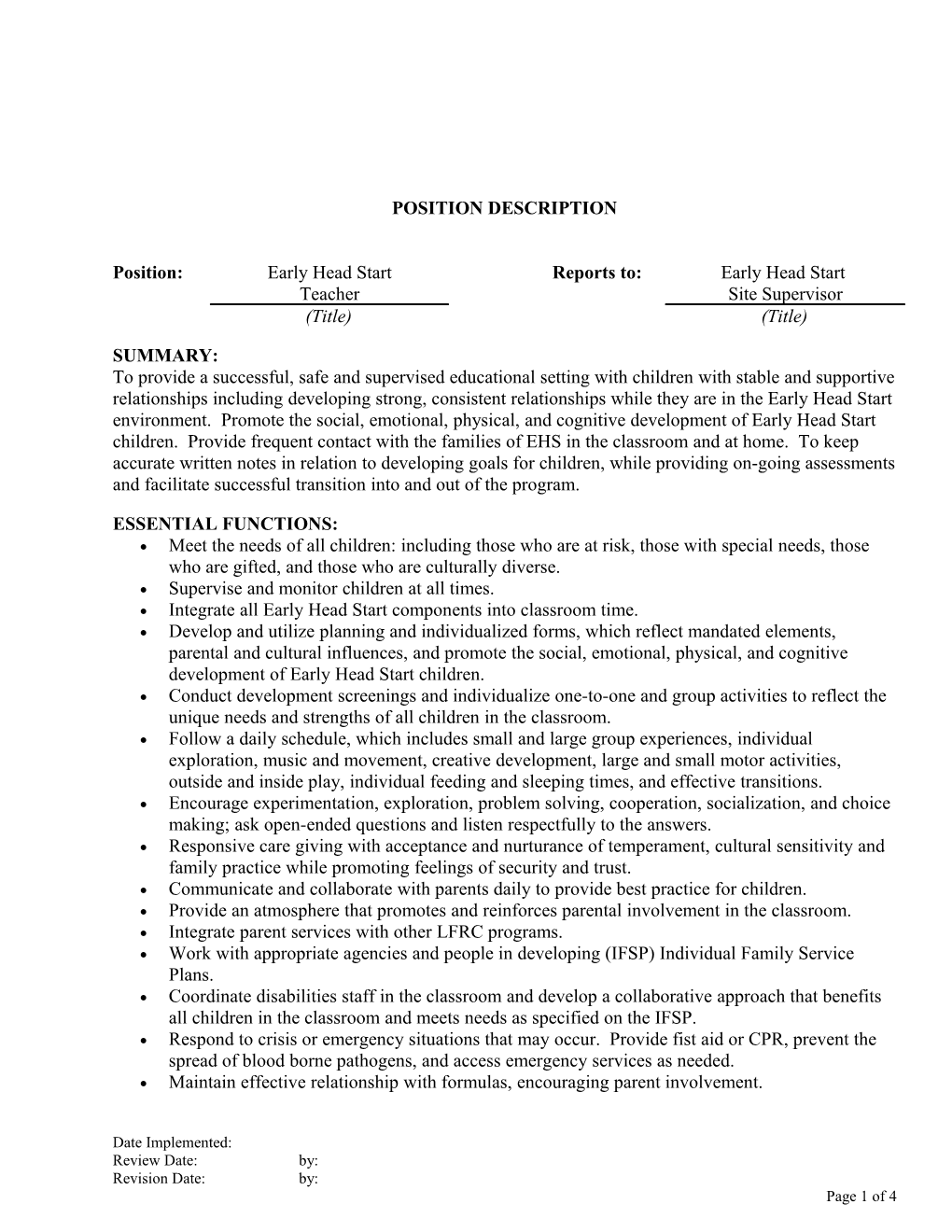 Position Description s1