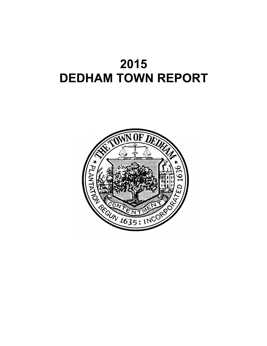 2015 Dedham Town Report