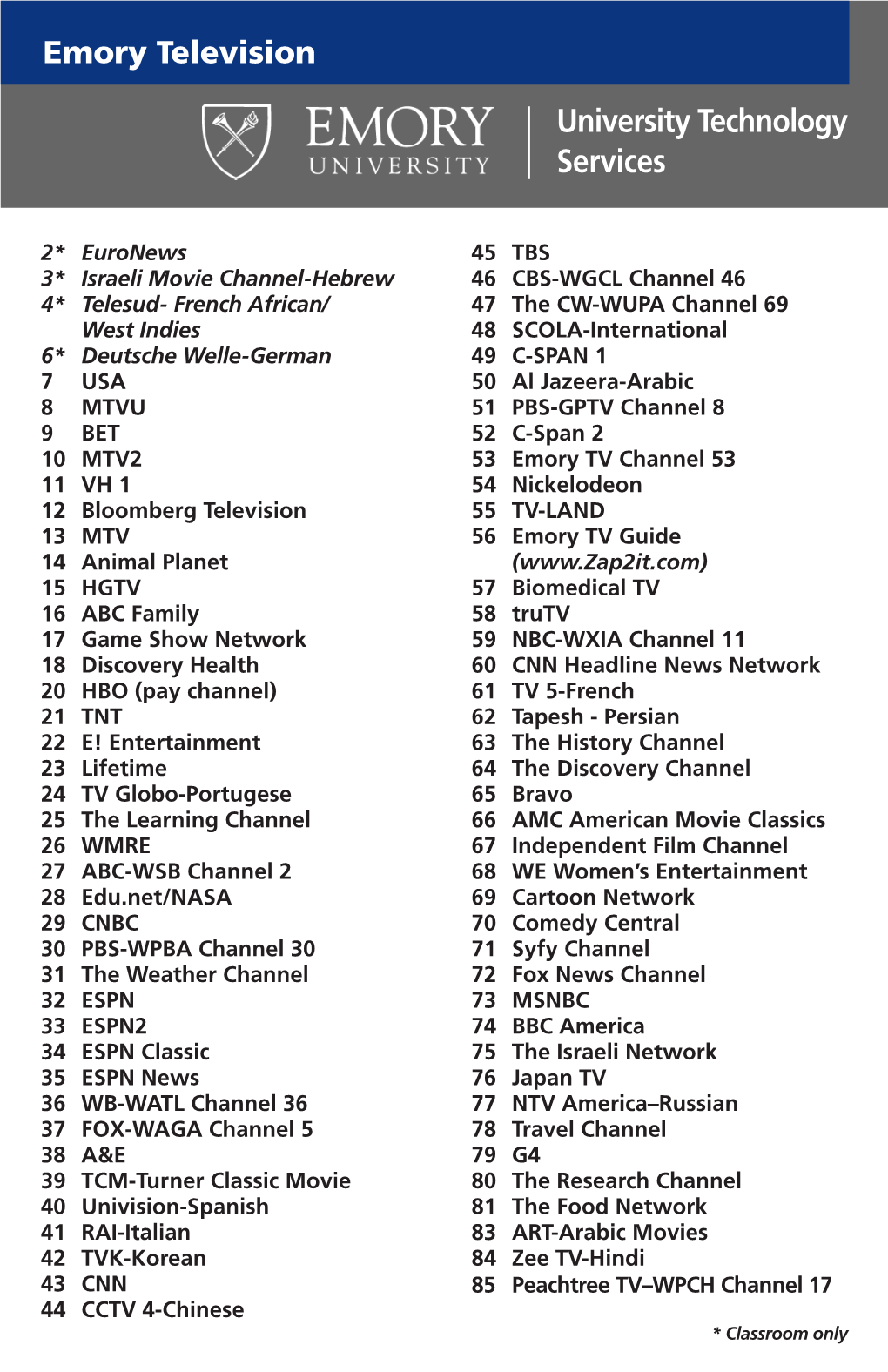 Emory Television University Technology Services