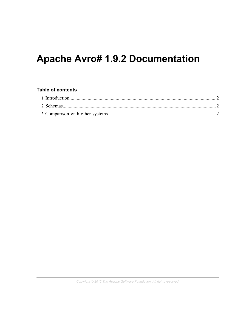 Apache Avro 1.9.2 Documentation