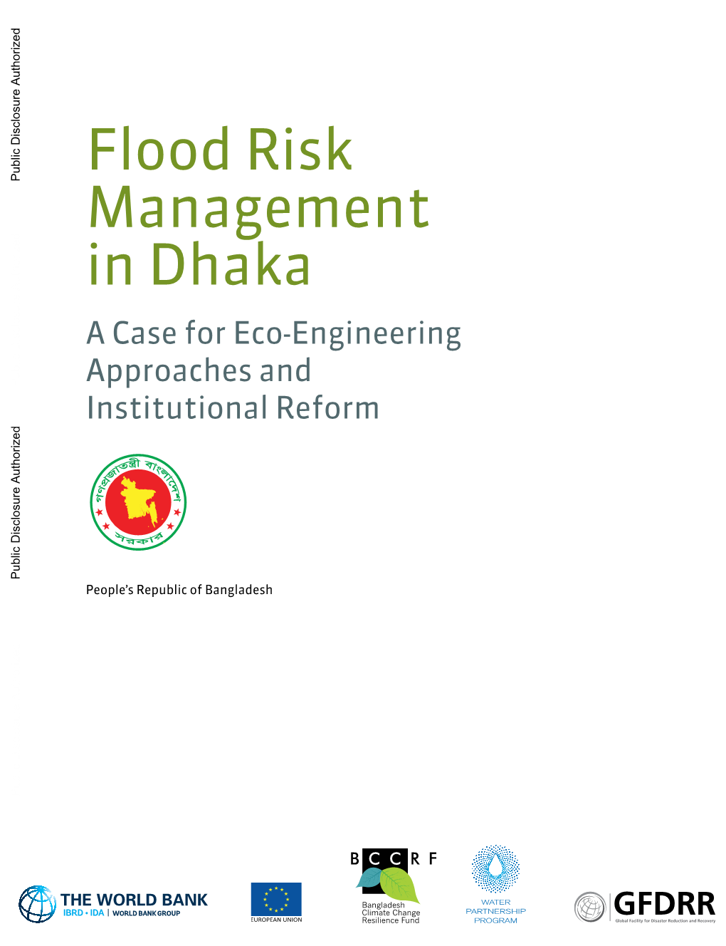 Flood Risk Management in Dhaka a Case for Eco-Engineering