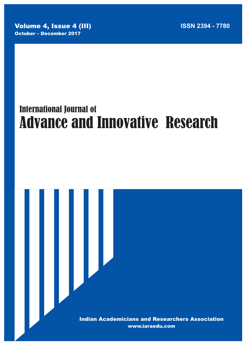 Advance and Innovative Research