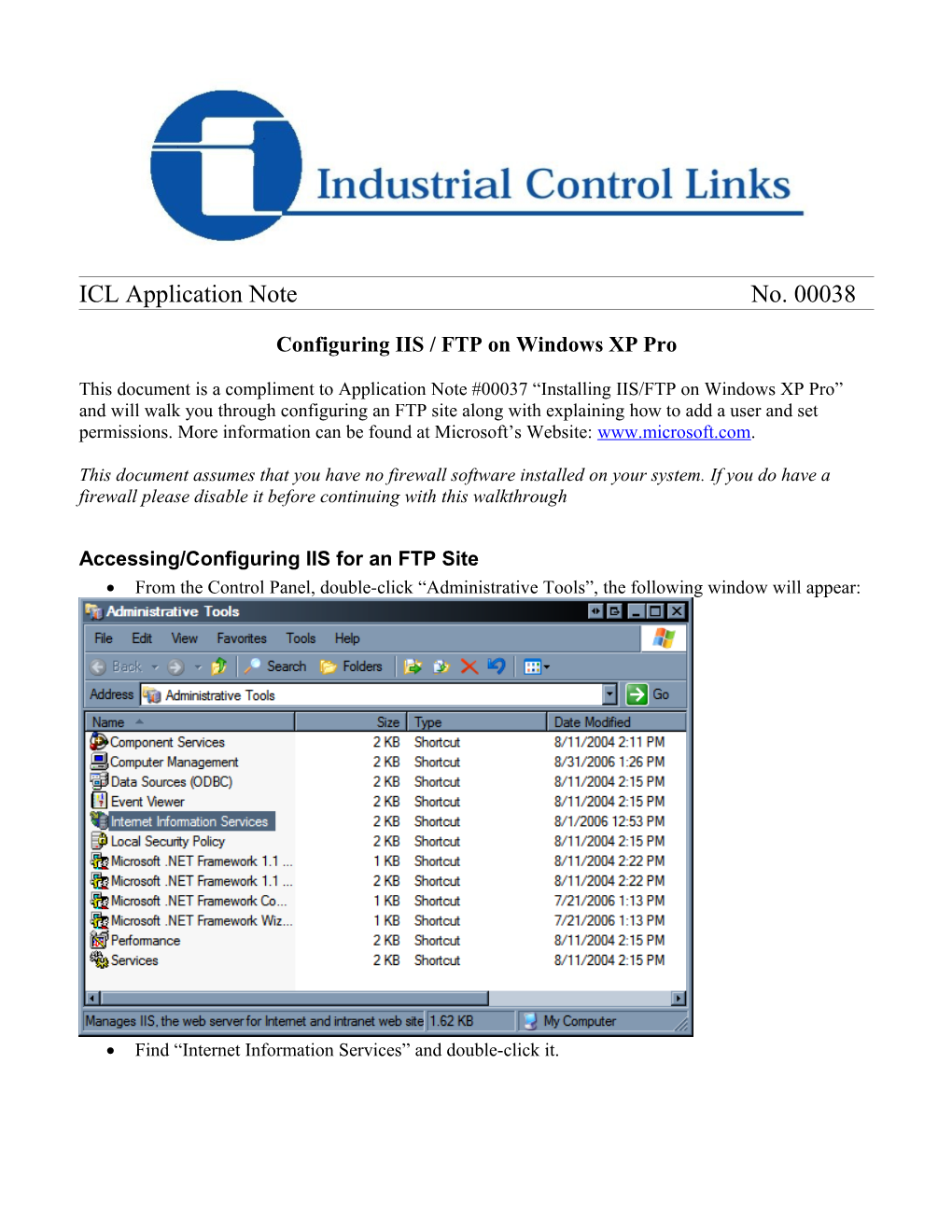 Configuring IIS / FTP on Windows XP Pro