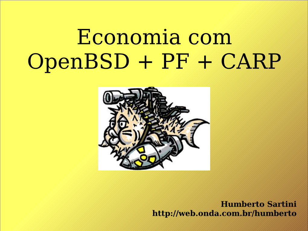 Economia Com Openbsd + PF + CARP