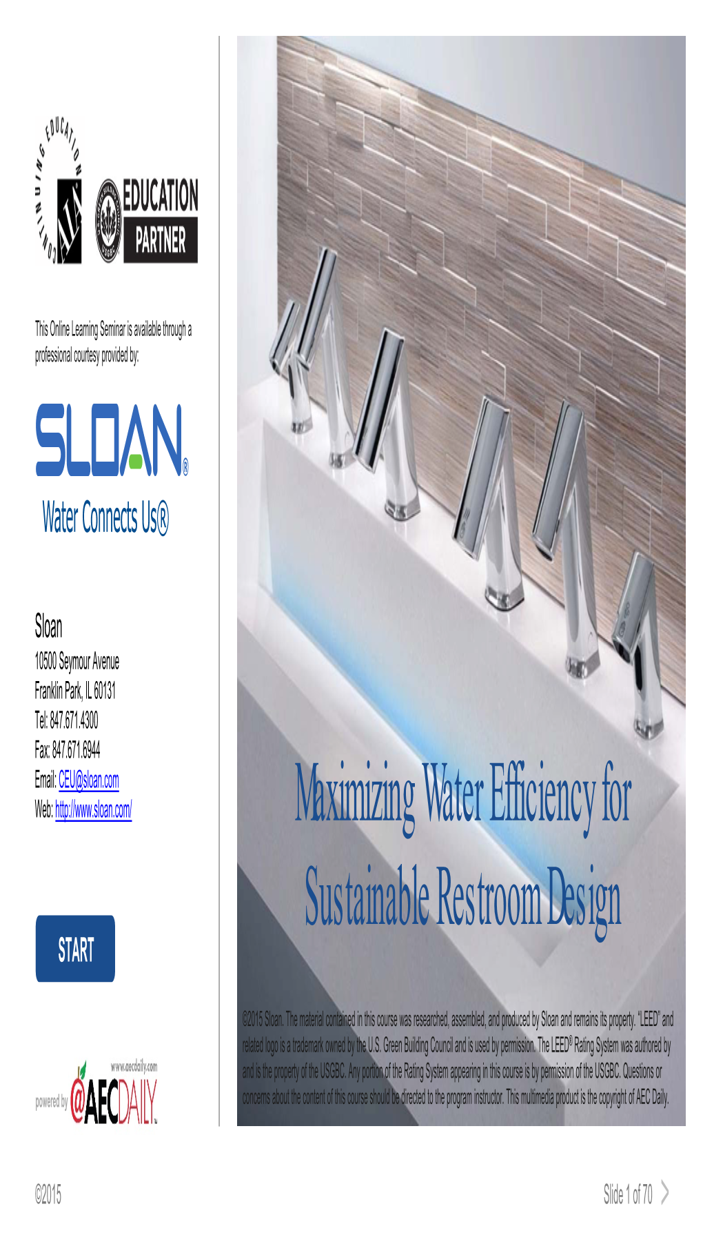 Maximizing Water Efficiency for Sustainable Restroom Design START