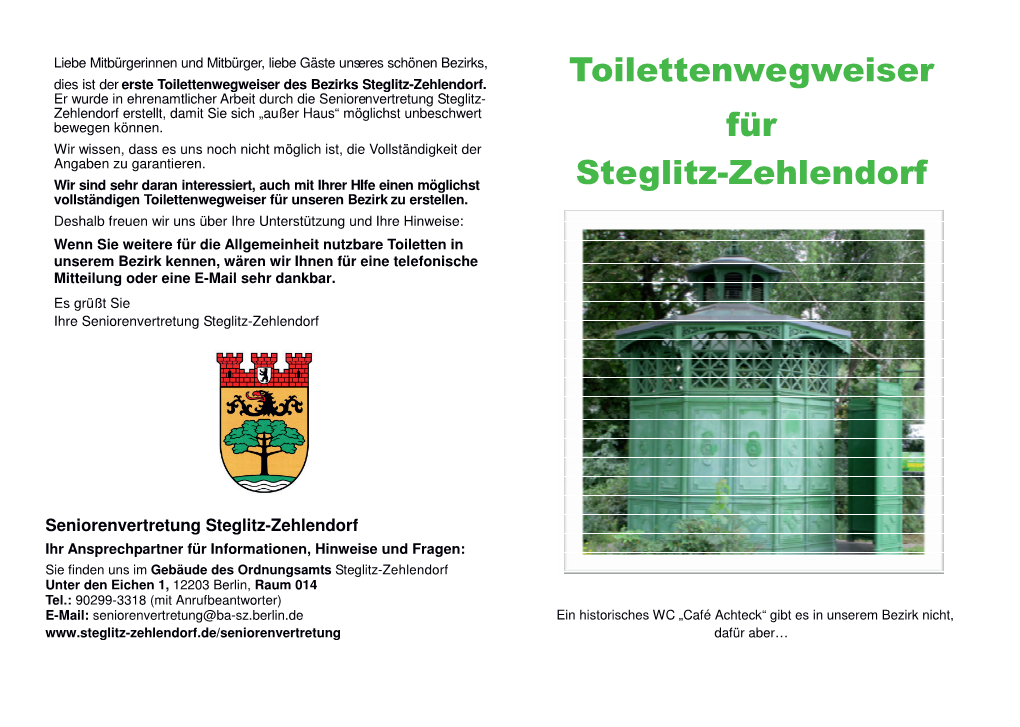 Toilettenwegweiser Für Steglitz-Zehlendorf