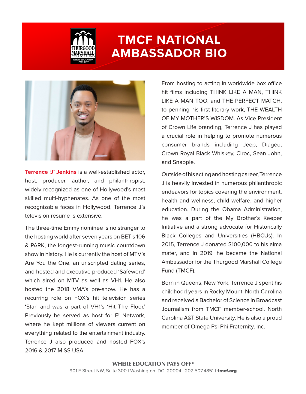 Tmcf National Ambassador Bio