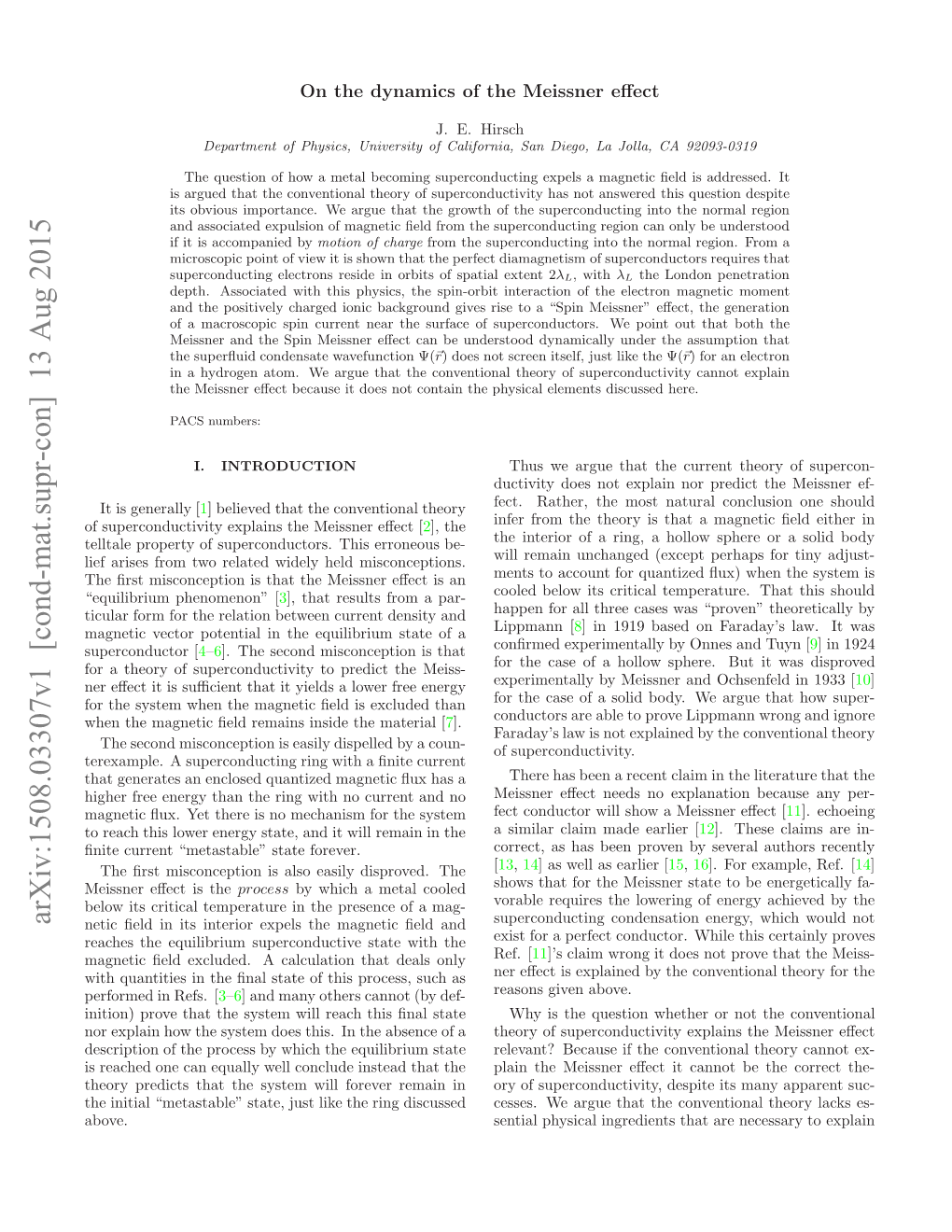 Arxiv:1508.03307V1 [Cond-Mat.Supr-Con] 13 Aug 2015 Ihqatte Nteﬁa Tt Fti Rcs,Sc As Such Process, This Only [ of Deals State Refs