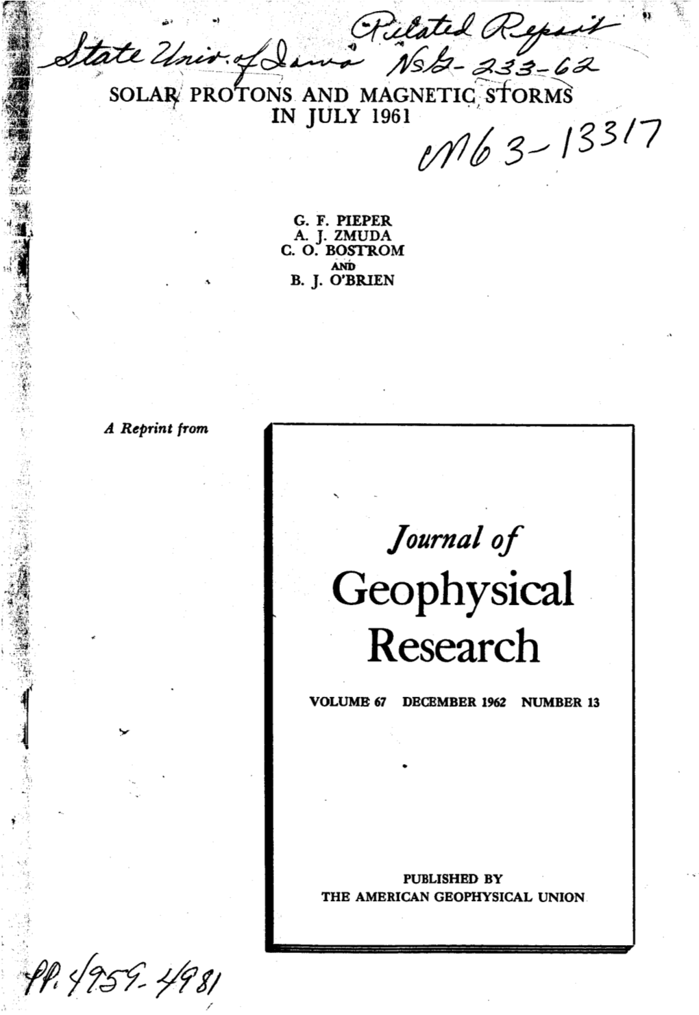 Geophysical Research